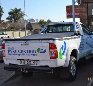 An Izazi Pest Control branded service bakkie